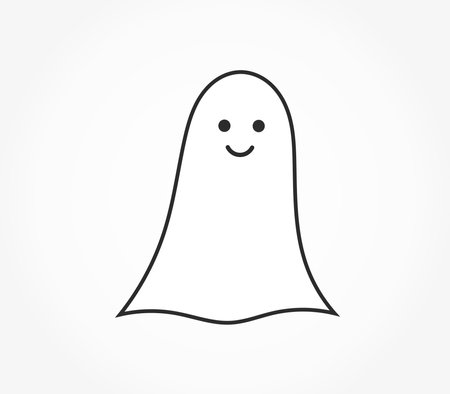Cute ghost icon. Vector illustration.のイラスト素材
