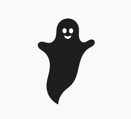 Cute ghost icon. Vector illustration.のイラスト素材