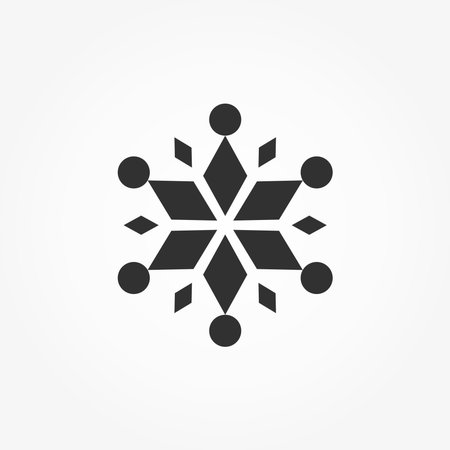 Snowflake icon geometric shape. Vector illustration.のイラスト素材