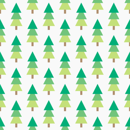 Christmas trees seamless forest pattern. Vector illustration.のイラスト素材