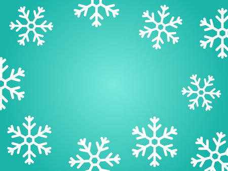 Winter snowflakes blue background card. Christmas vector illustration.のイラスト素材