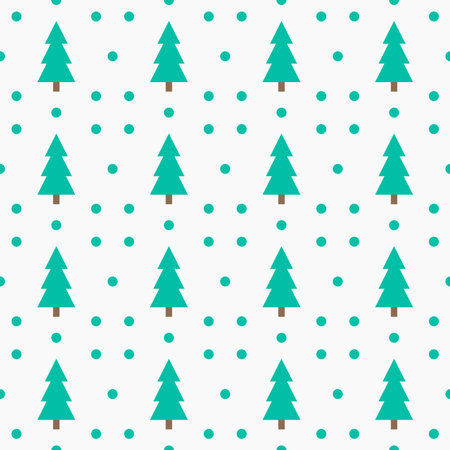 Christmas trees winter seamless pattern. Vector illustration.のイラスト素材