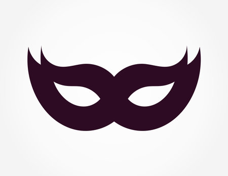 Carnival venetian mask icon. Flat design element. Vector illustrartionのイラスト素材