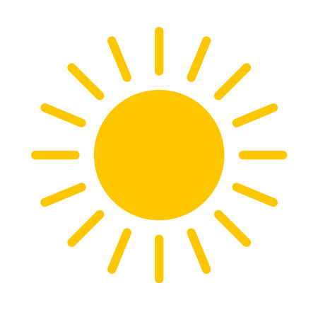 Sun icon design element. Vector illustration.のイラスト素材