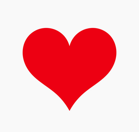 Red heart love icon. Vector illustration.のイラスト素材