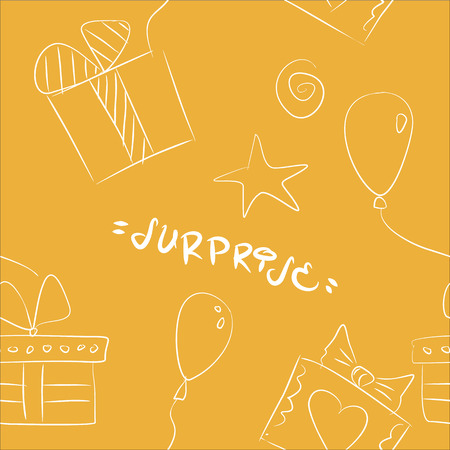 Joyful pattern of balls and gifts for the holidayのイラスト素材