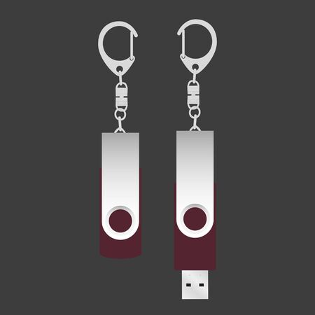 Flashcard marsala color open and close with carabineの写真素材