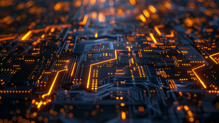 Technological background with a circuit board texture