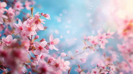 Beautiful Cherry Blossoms in Spring, Generative AIの写真素材
