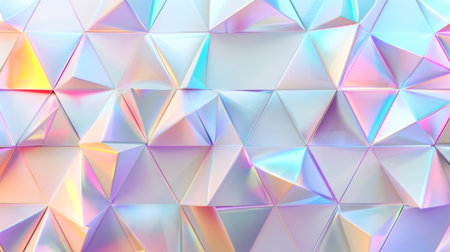 Iridescent Geometric Abstract Background, Generative AI