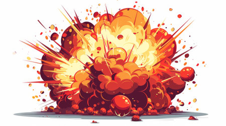 Explosive Burst Illustration - Generative AIの写真素材
