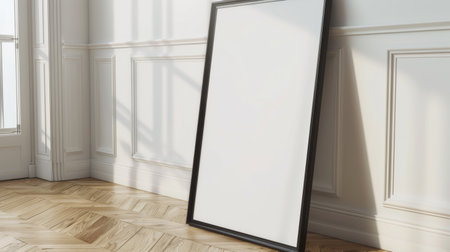 Elegant Interior with Blank Frame, Generative AIの写真素材
