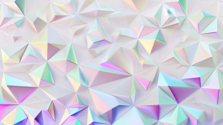 Abstract Geometric Pattern with Iridescent Colors, Generative AIの写真素材