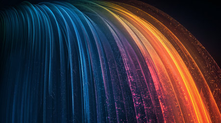 Colorful Light Streaks, Generative AIの写真素材