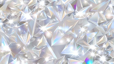 Sparkling Crystal Geometric Background, Generative AIの写真素材