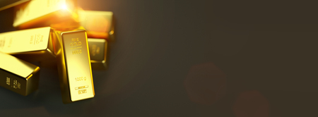 Gold bar close up shot. wealth business success concept