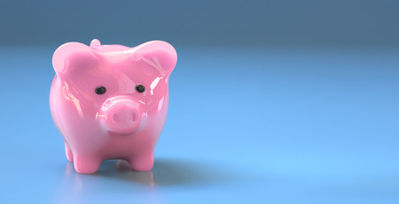 Color piggy bank as row leader for the right direction of wealth, investment and development conceptの写真素材