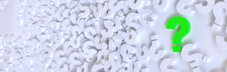 colored question marks background concept. 3D Rendering.の写真素材