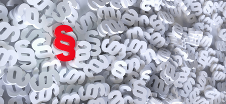 Symbol of Law and Justice - Paragraph / section sign - 3D Renderingの写真素材