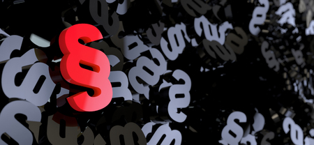 Symbol of Law and Justice - Paragraph / section sign - 3D Renderingの写真素材