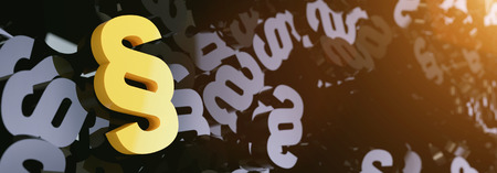 Symbol of Law and Justice - Paragraph / section sign - 3D Renderingの写真素材