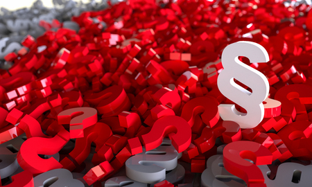 Symbol of Law and Justice - Paragraph / section sign - 3D Renderingの写真素材