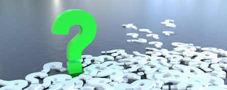 colored question mark background concept. 3D Rendering.