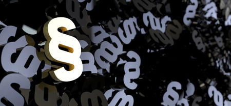 Symbol of Law and Justice - Paragraph / section sign - 3D Renderingの写真素材