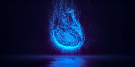 color powder explosion on black backgroundの写真素材