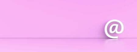 email app icon against a colored wall - communication concept for contact and service use. copy space for individual text.の写真素材