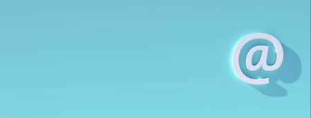 email app icon against a colored wall - communication concept for contact and service use. copy space for individual text.の写真素材