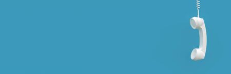 Landline Telephone Handset with copy space for Textの写真素材