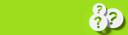 Question mark in front of a red color wall background. Business support concept - 3D rendering.