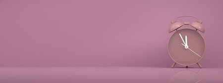 vintage alarm clock on color background - hurry up, last chance concept with copy spaceの写真素材