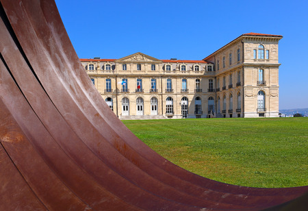 Palais du Pharo Marseille seen from the east facade and the parkのeditorial素材