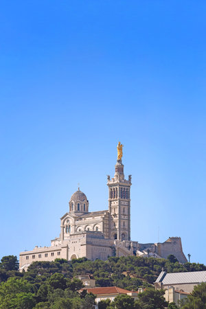 Basilica of the Sacred Heart of Jesus in Marseille, Franceの写真素材