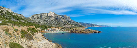 Panoramic view of the coast of Mallorca, Spainの写真素材