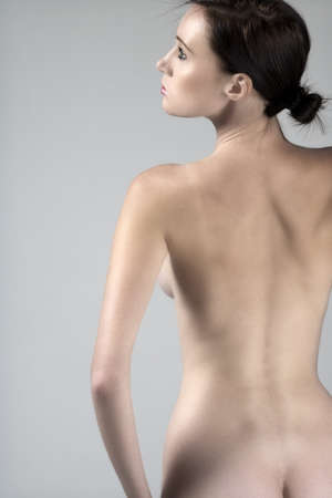 Woman in beauty style pose on an isolated background