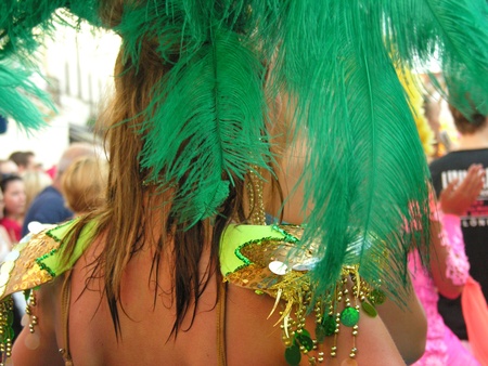 warsaw, september 6 2008, parade on 6th festiwal of brazilian culture in warsaw