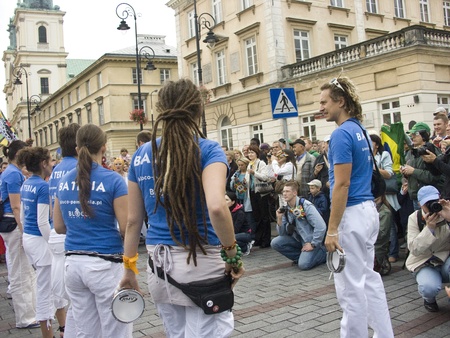 warsaw, september 5 2009,  parade on 7th festiwal of brazilian culture in warsaw