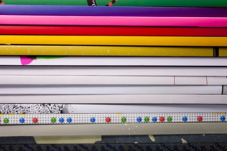 a stack of glossy magazinesの写真素材