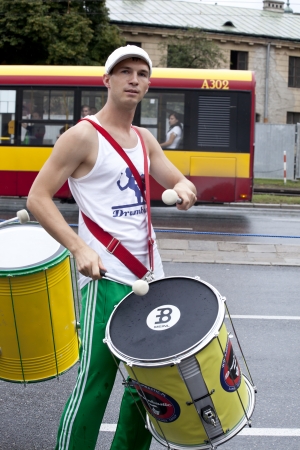 Warsaw, august 26, 2012,-musicians on Warsaw Multicultural Street Paradeのeditorial素材