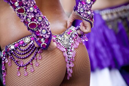 WARSAW, POLAND, September 8: Unidentified Carnival dancers on the XV Pink Ribbon Walk against the Breast Cancer september 8, 2012 in Warsaw, Poland. のeditorial素材