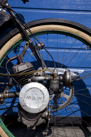 WARSAW - August 25  Old bicycle  Avon  on motobazaar  August 25, 2013 in Warsaw, Poland のeditorial素材