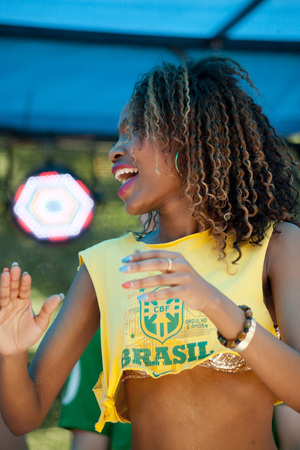 WARSAW - June 8  Dancer on the XII Brazilian Festival in Warsaw on June 8, 2014 in Warsaw, Poland のeditorial素材