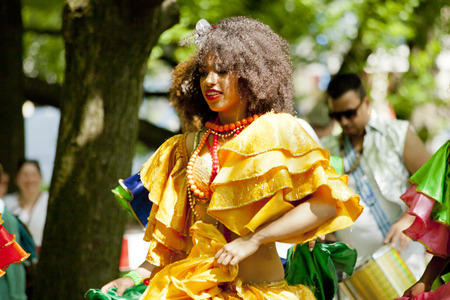 WARSAW, POLAND, June 8  Unidentified Carnival dancer on the stage on XII Brazilian Festival on June...