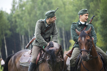 JERZYSKA, POLAND, August 20: Soldiers on World war the second battle inscenization August 20, 2017...