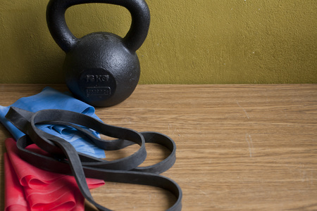 gym equipment on the floor