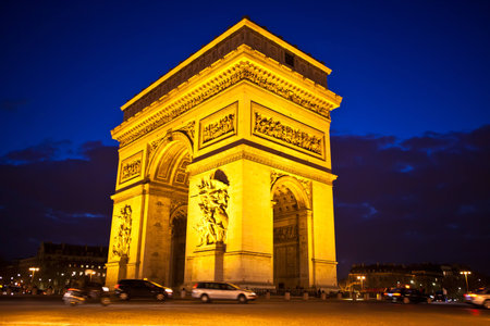 Paris s Arc de Triompheのeditorial素材