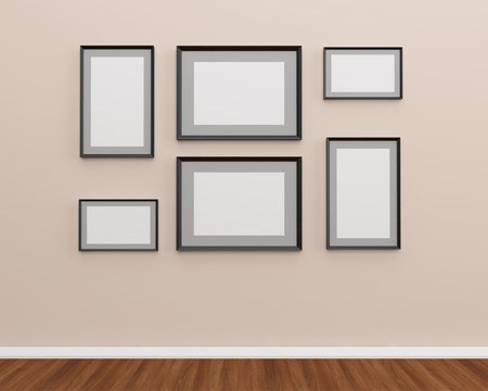 Photo frames idea on the wall